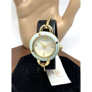 Tory Burch Women's Watch TBW6019 Gold Mother of Pearl Dial Interchangeable Bezel